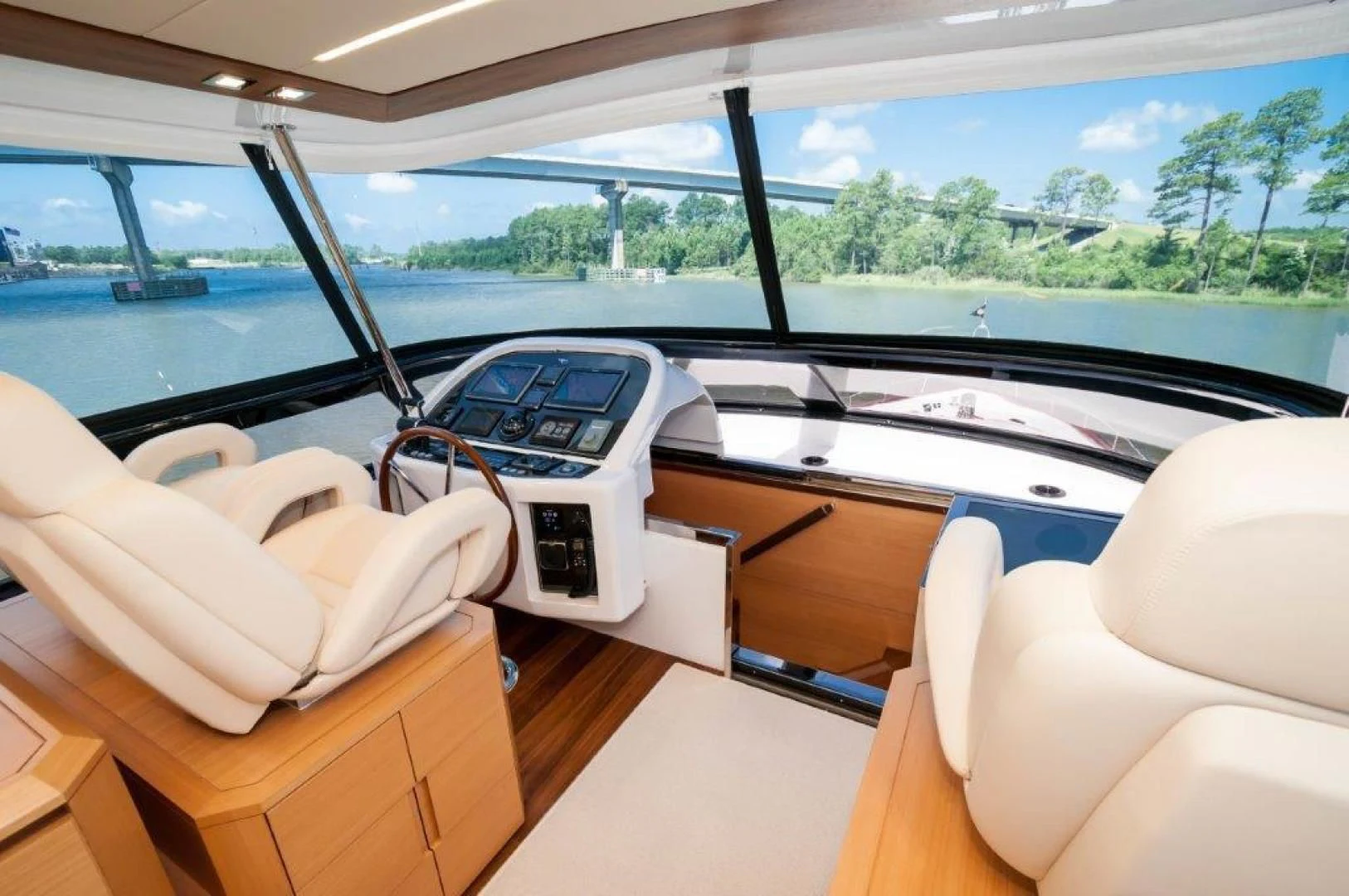 inside of a car aboard NEVER REST Yacht for Sale