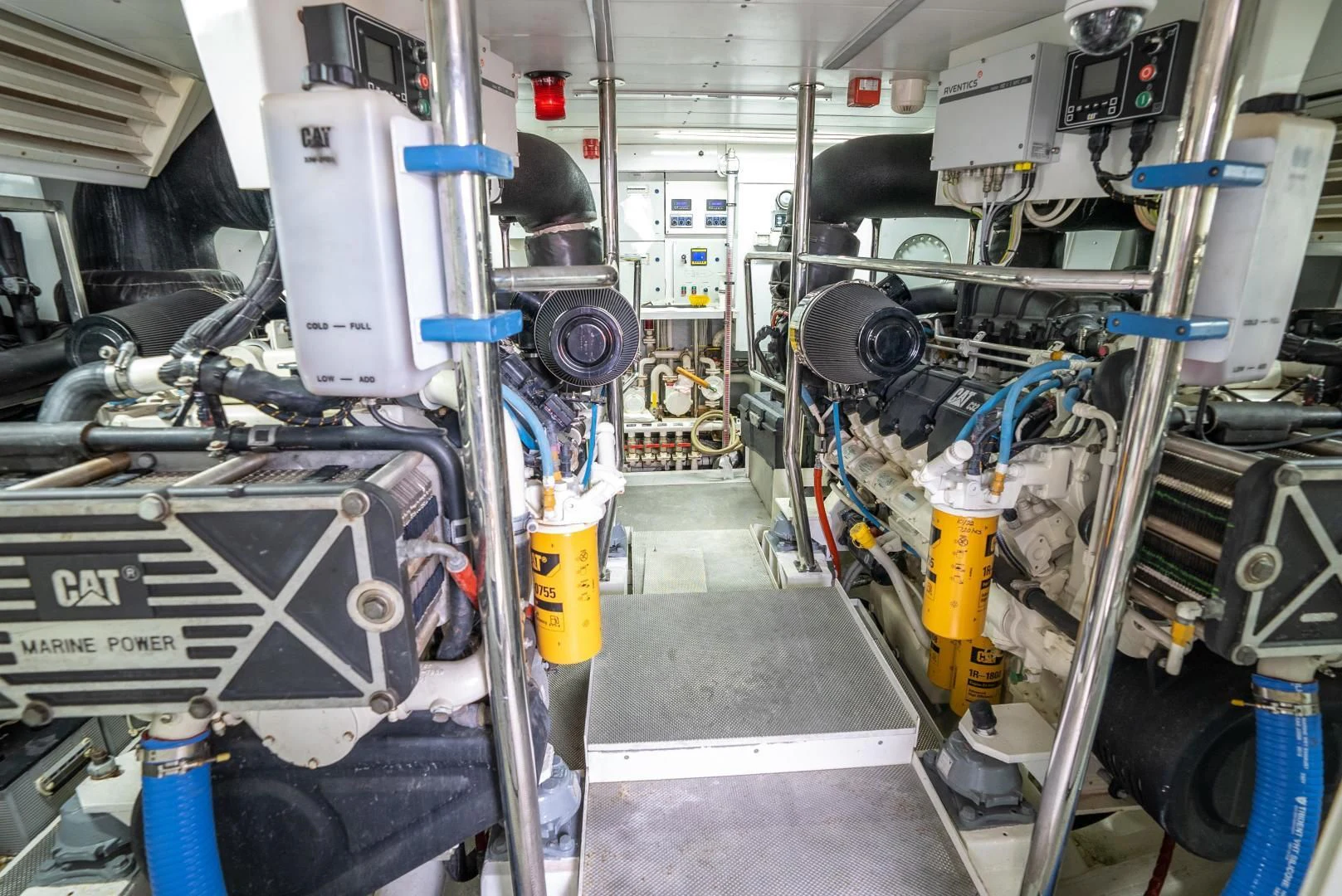 a room with machinery aboard NEVER REST Yacht for Sale