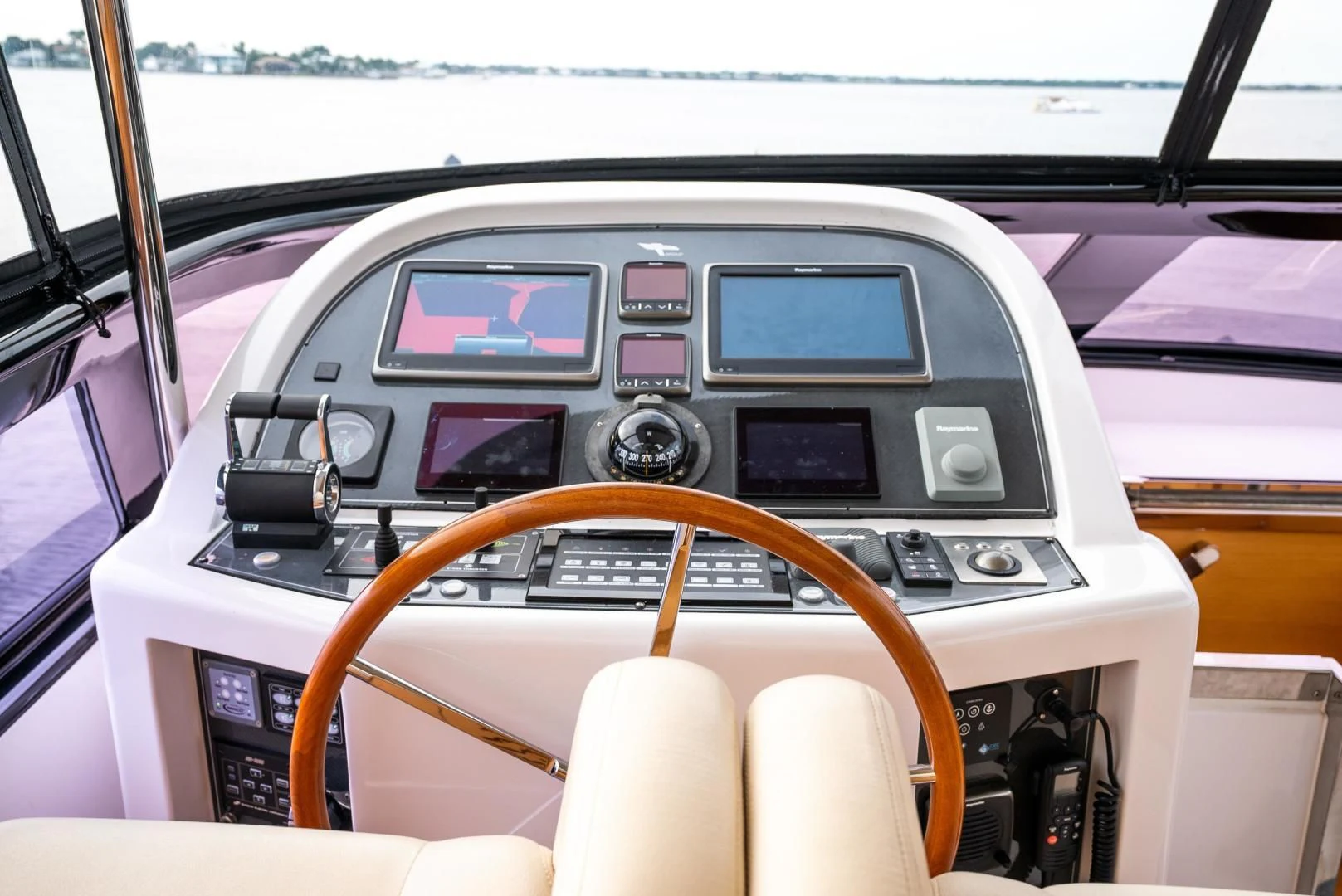 inside of a car aboard NEVER REST Yacht for Sale