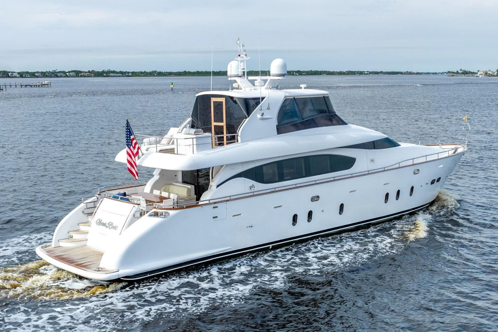 a boat on the water aboard NEVER REST Yacht for Sale
