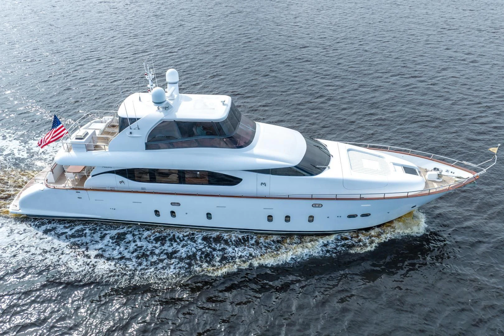 a boat on the water aboard NEVER REST Yacht for Sale
