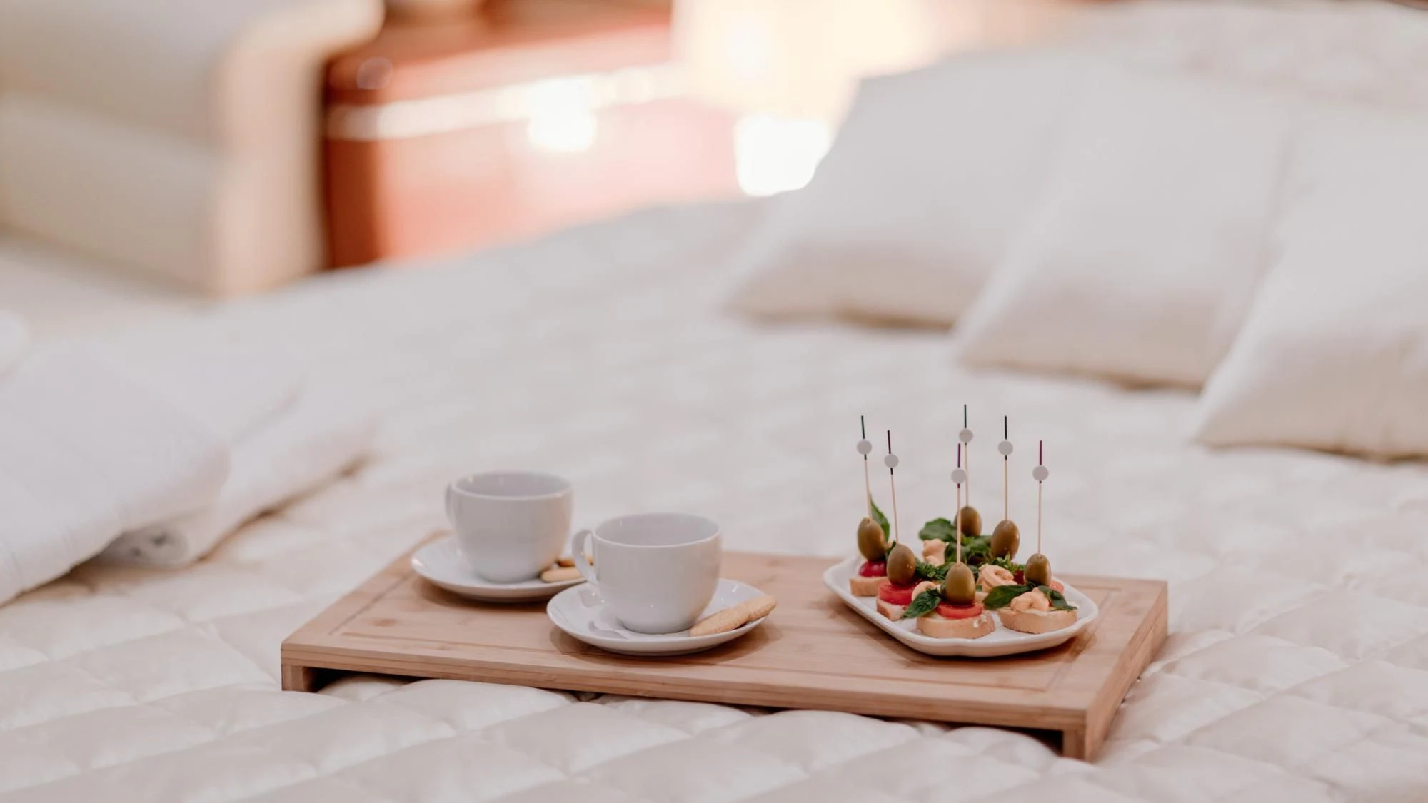 a tray with food on it aboard LADY MURA Yacht for Sale