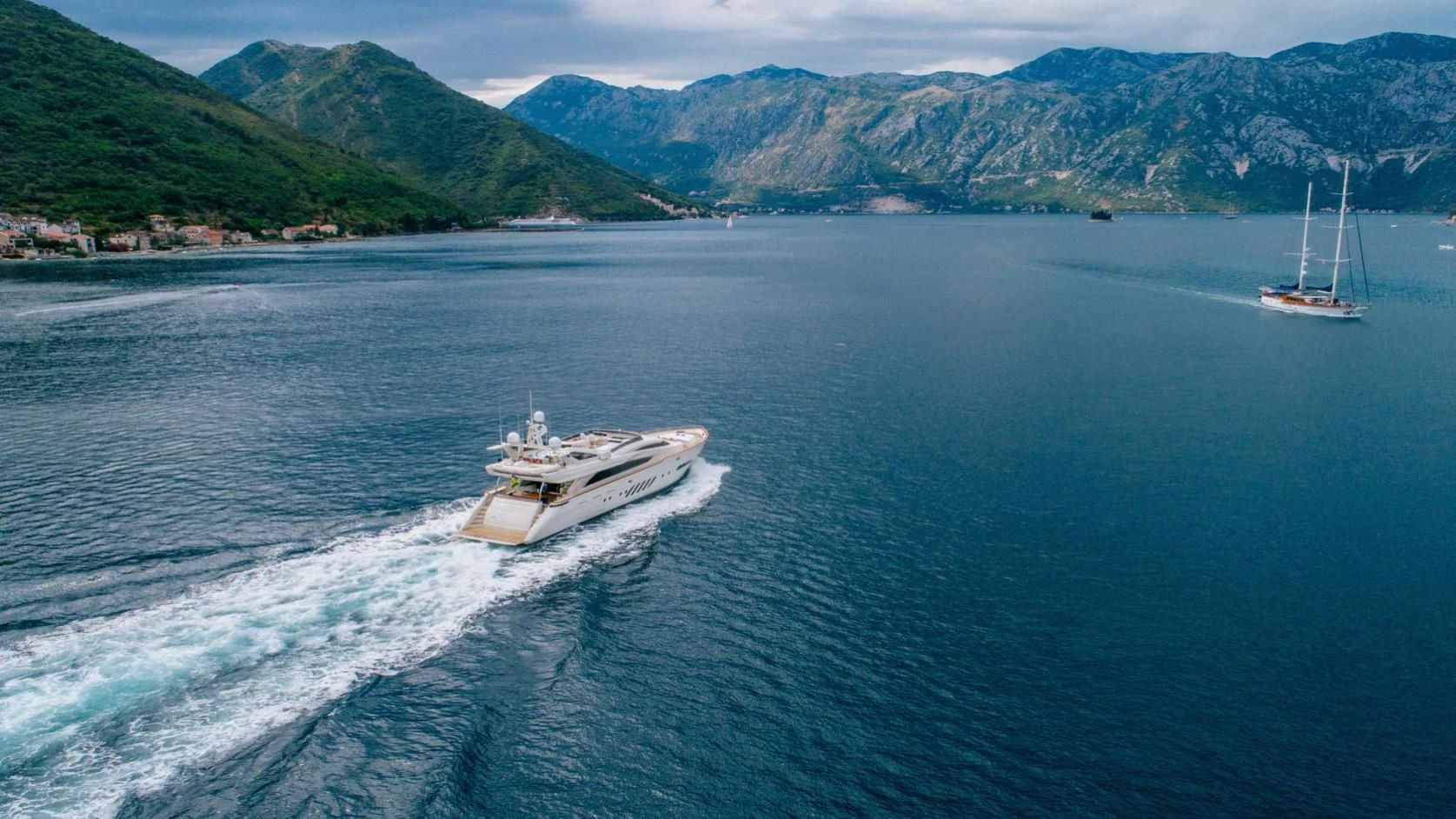 a boat sailing on the sea aboard LADY MURA Yacht for Sale