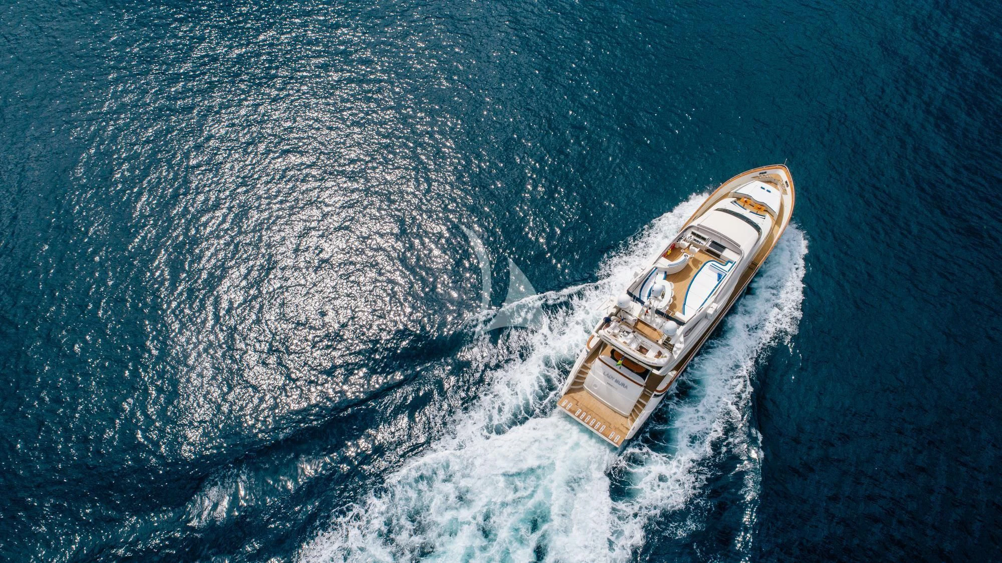 a ship in the water aboard LADY MURA Yacht for Sale