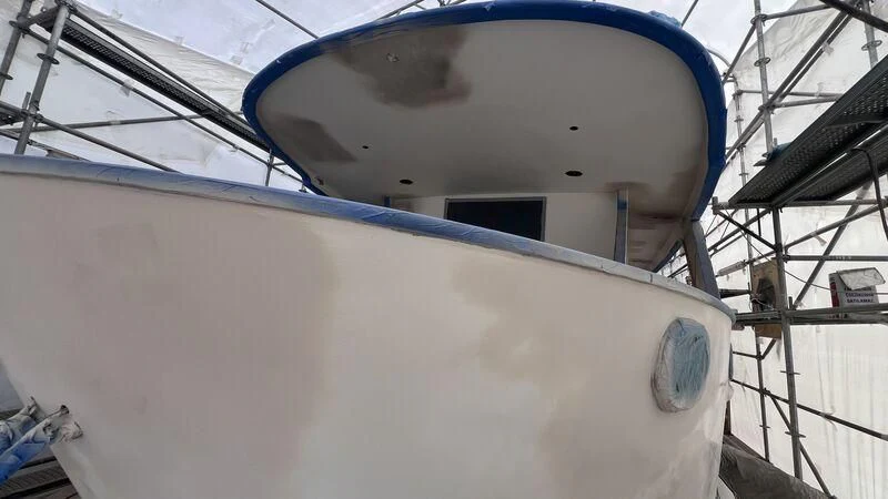 a large white cylindrical object aboard MI AMOR Yacht for Sale