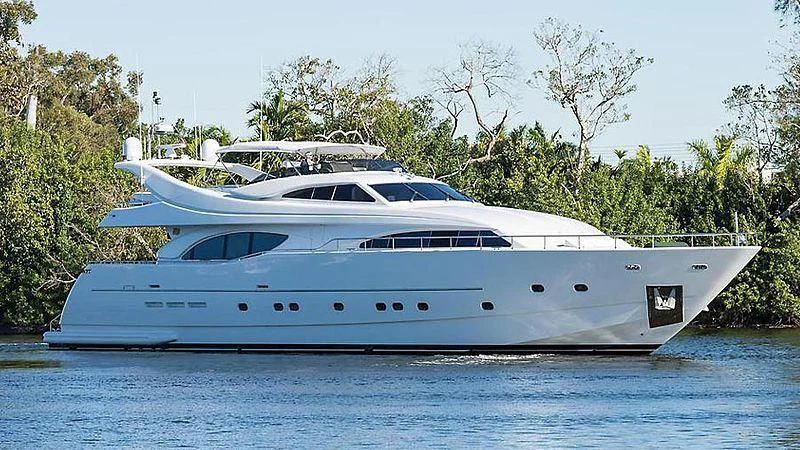 a white yacht in the water aboard SINPATICO Yacht for Sale