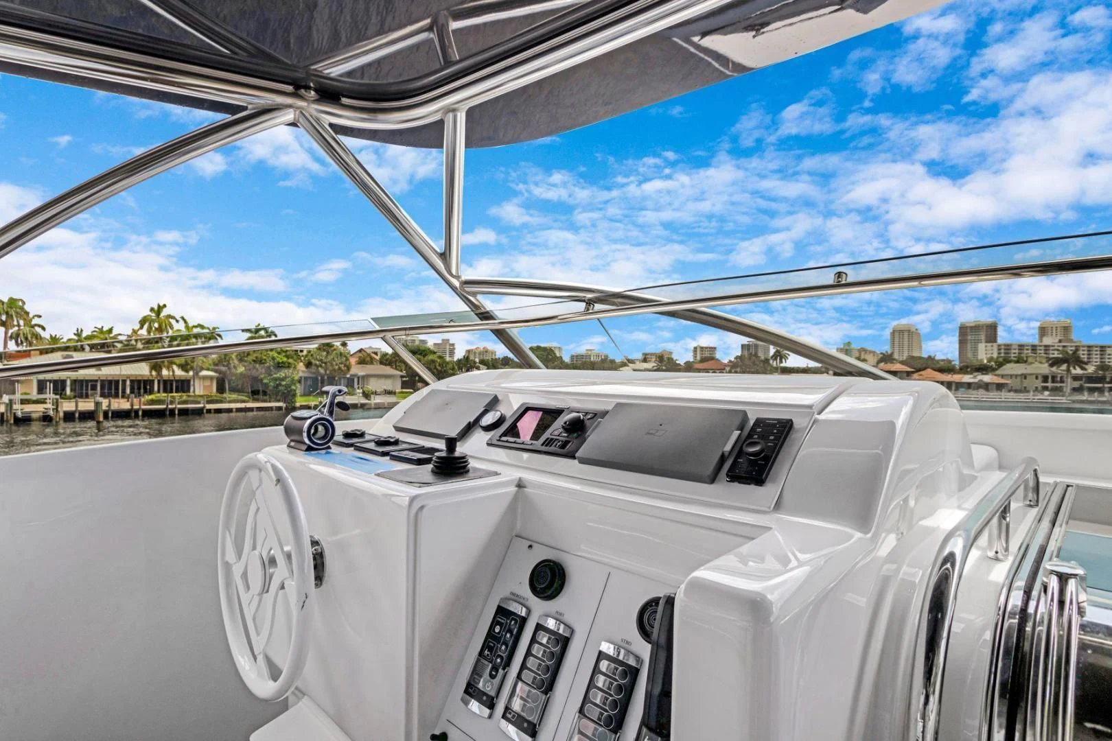 the inside of a car aboard SINPATICO Yacht for Sale