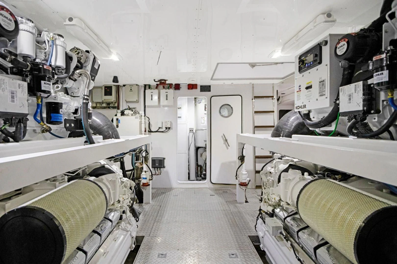 a room with machinery aboard SINPATICO Yacht for Sale