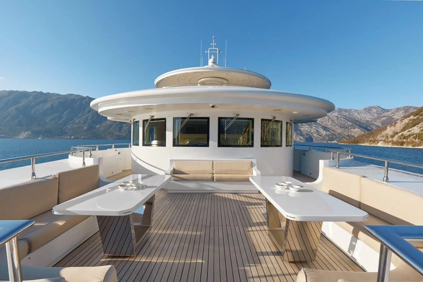 a boat on a deck aboard VERA Yacht for Sale