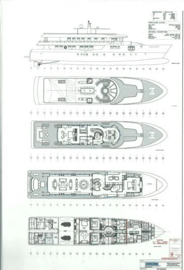 diagram aboard VERA Yacht for Sale