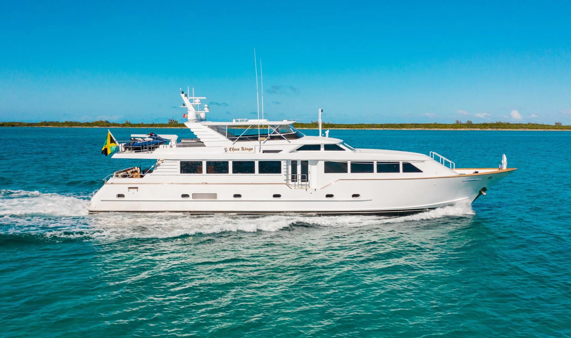a boat on the water aboard THREE KINGS Yacht for Sale