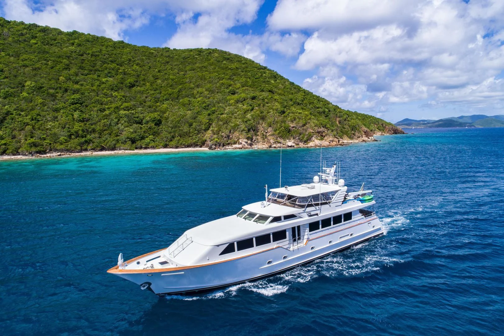 a boat on the water aboard THREE KINGS Yacht for Sale