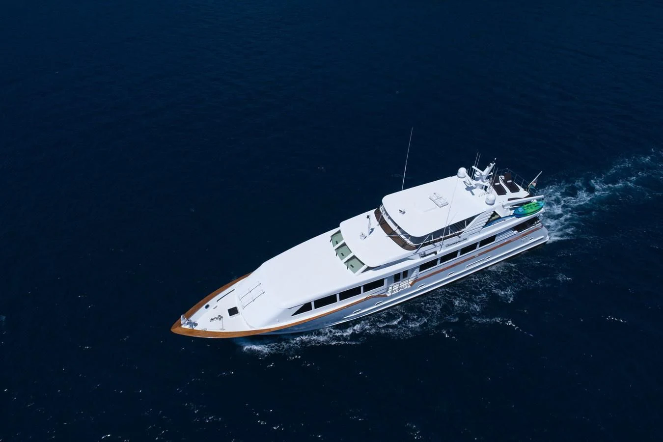 a ship in the water aboard THREE KINGS Yacht for Sale