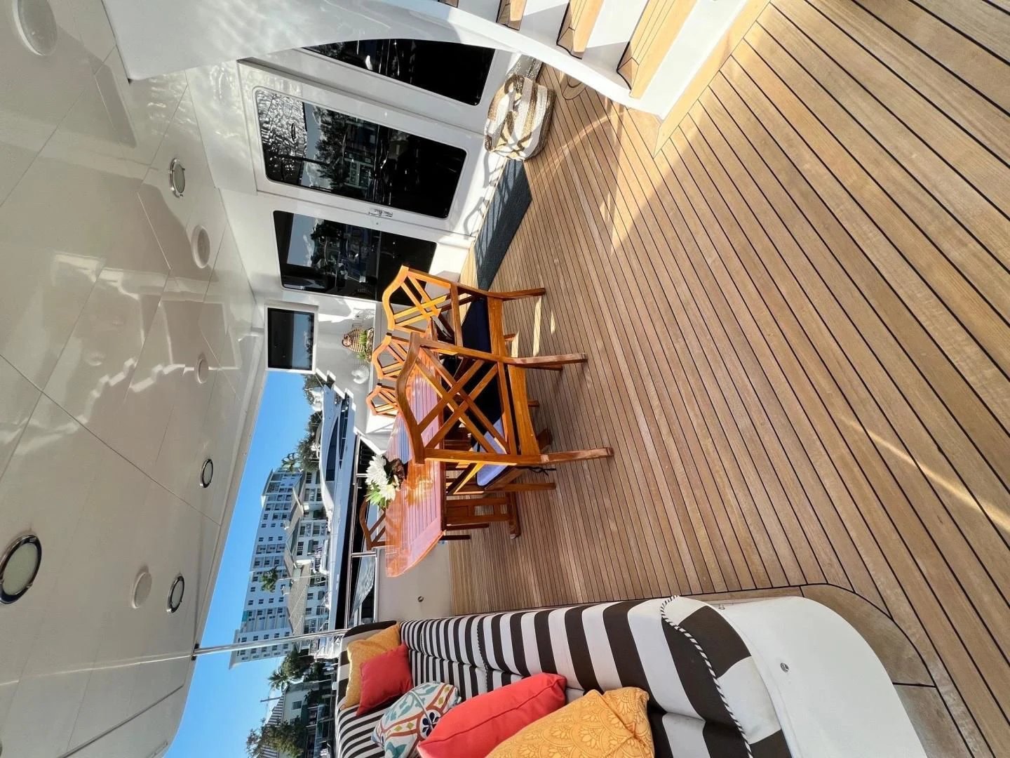 a small bed in a room aboard THREE KINGS Yacht for Sale