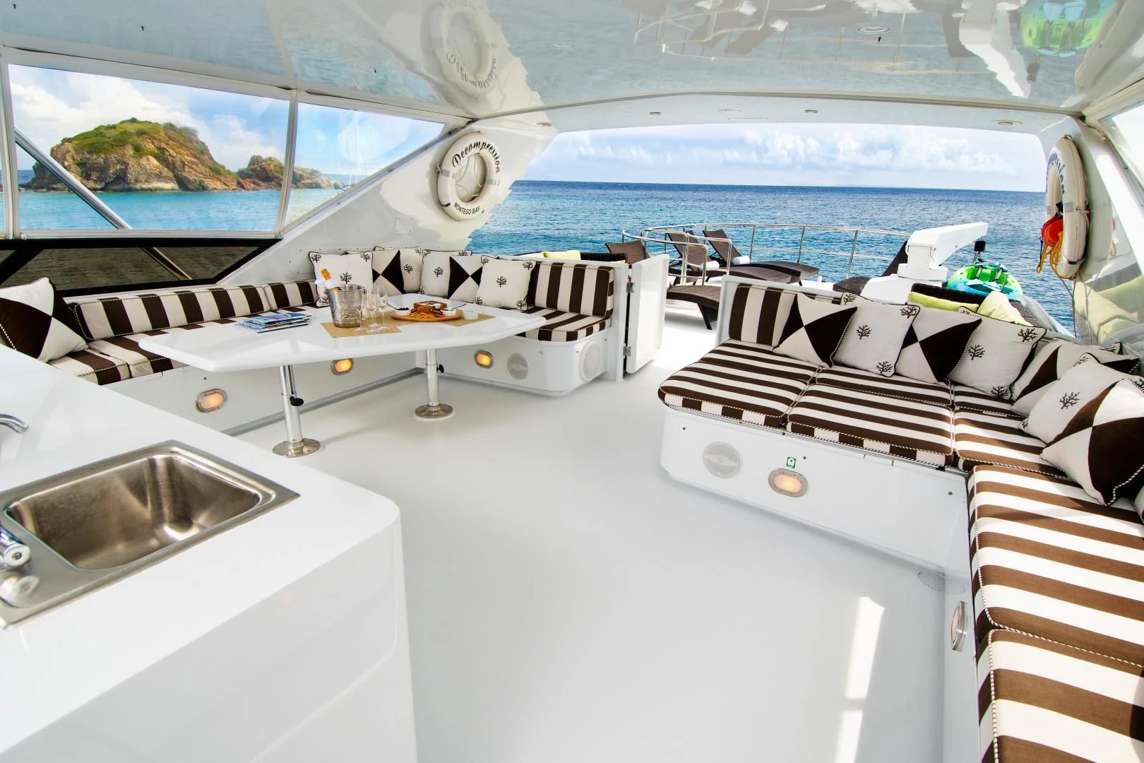 a boat on the water aboard THREE KINGS Yacht for Sale