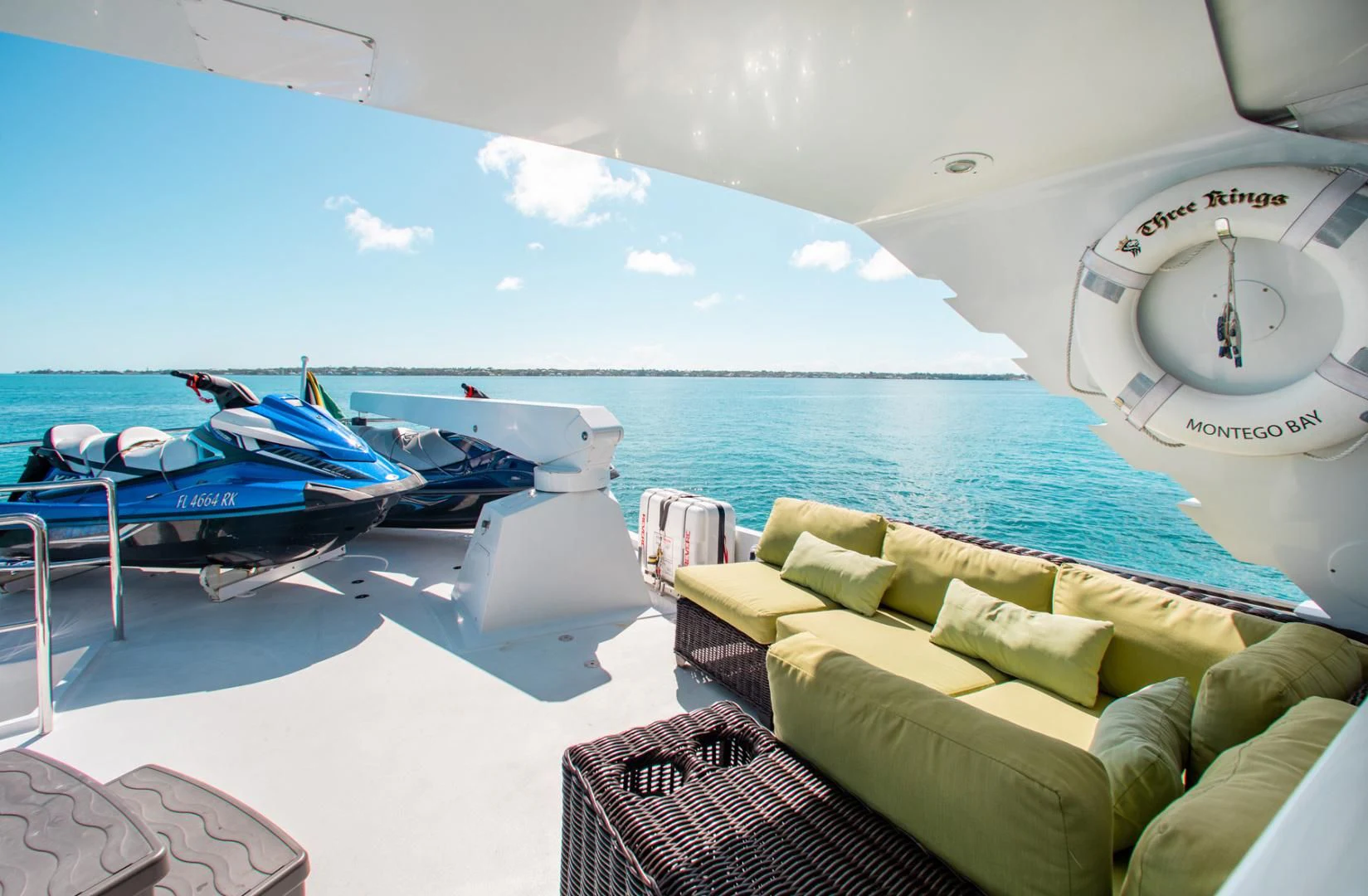 a boat on the water aboard THREE KINGS Yacht for Sale