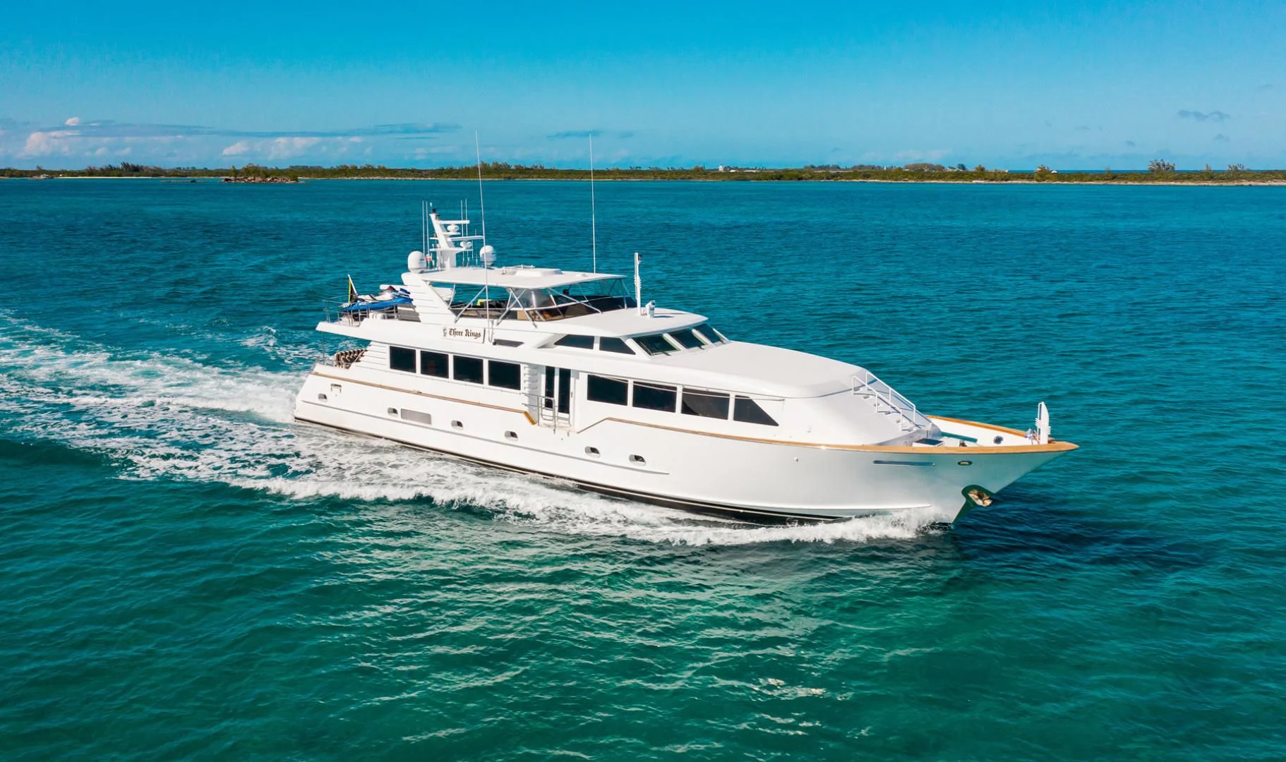 a boat on the water aboard THREE KINGS Yacht for Sale