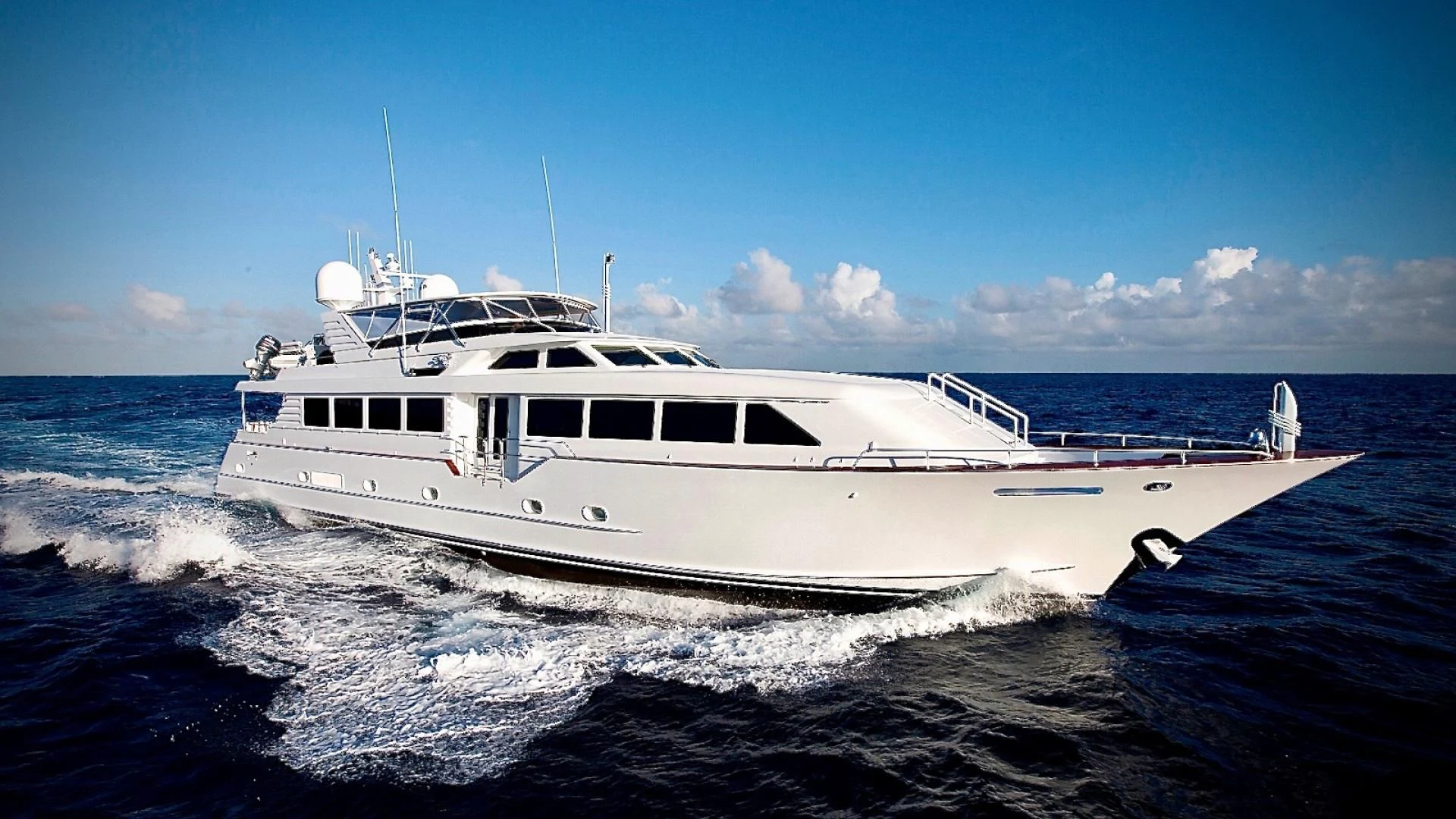 a boat on the water aboard THREE KINGS Yacht for Sale