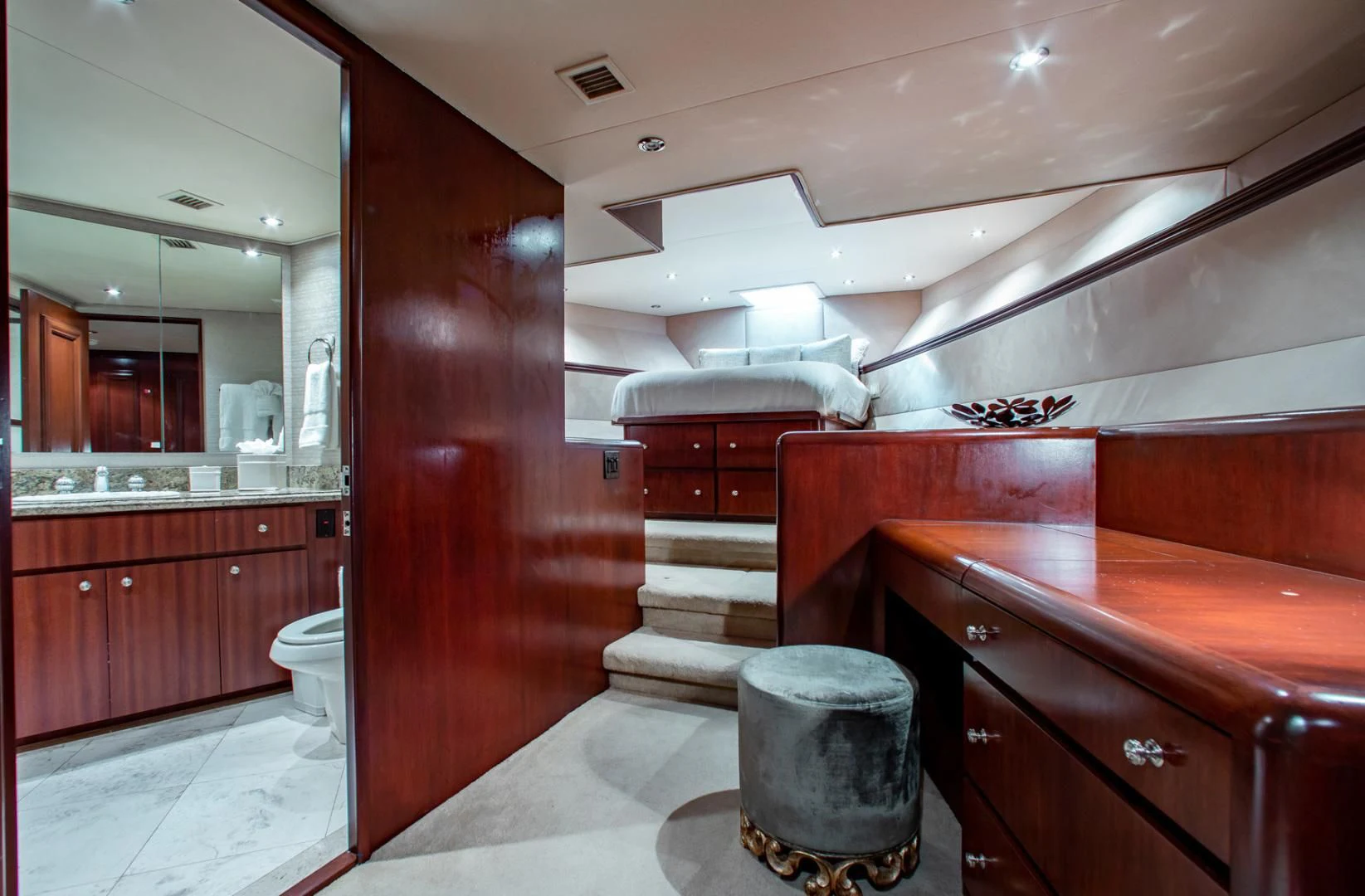 a bathroom with a tub and toilet aboard THREE KINGS Yacht for Sale