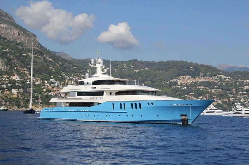 a boat on the water aboard SILVER SHALIS Yacht for Sale