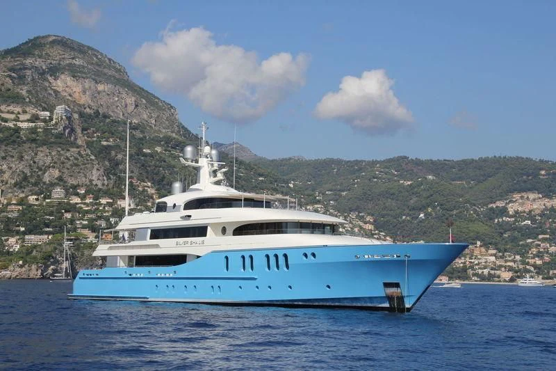 a boat in the water aboard SILVER SHALIS Yacht for Sale