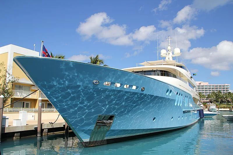 a large cruise ship docked aboard SILVER SHALIS Yacht for Sale
