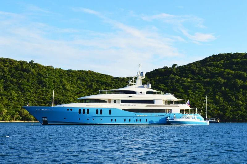 a boat on the water aboard SILVER SHALIS Yacht for Sale