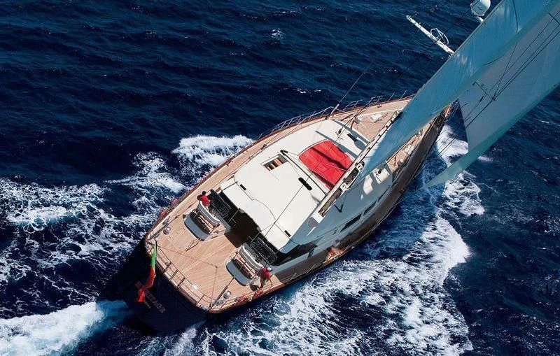 a ship on the water aboard HERITAGE OF LONDON Yacht for Sale