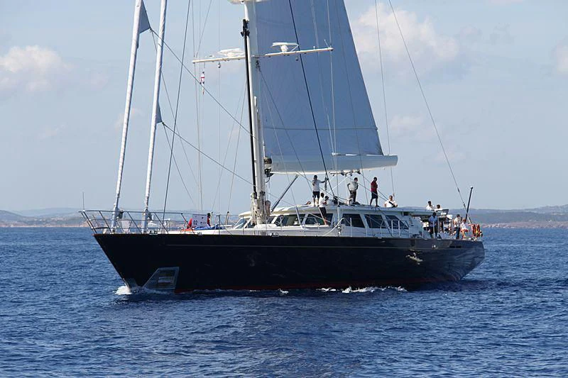 a boat on the water aboard HERITAGE OF LONDON Yacht for Sale