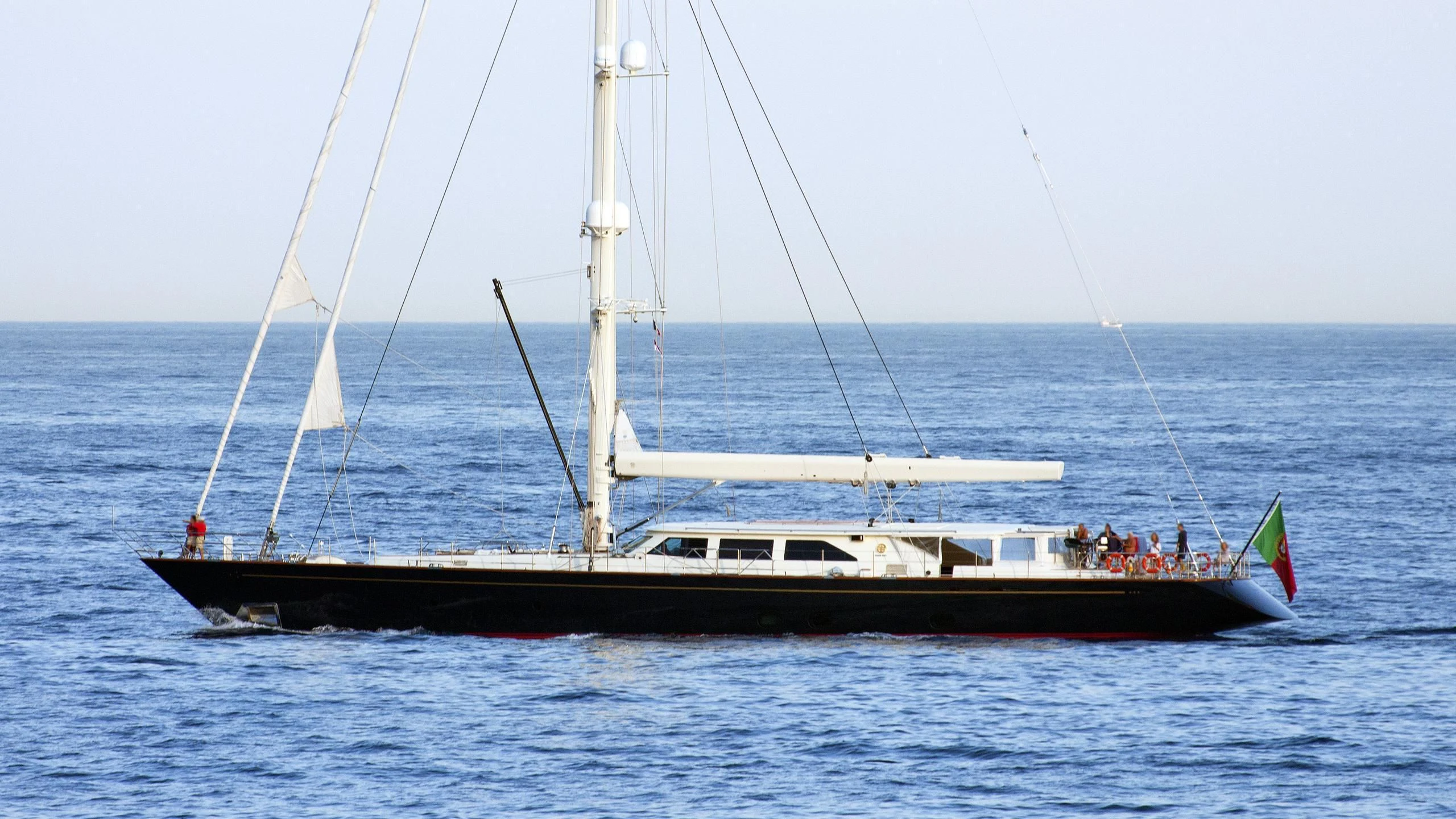a boat sailing on the sea aboard HERITAGE OF LONDON Yacht for Sale