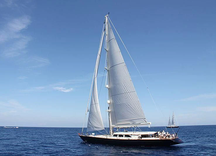 a sailboat on the water aboard HERITAGE OF LONDON Yacht for Sale