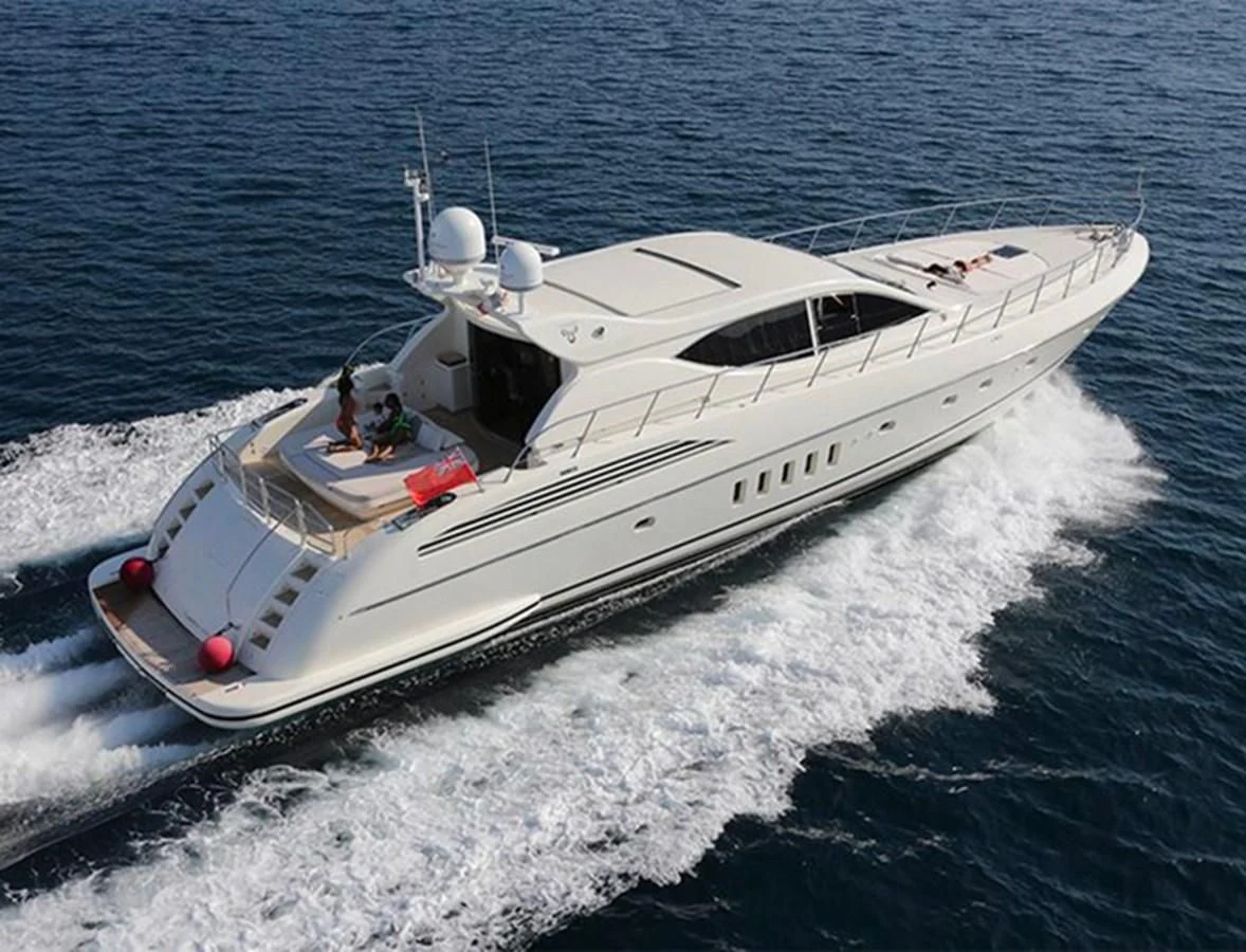 a boat on the water aboard LEOPARD 24M Yacht for Sale
