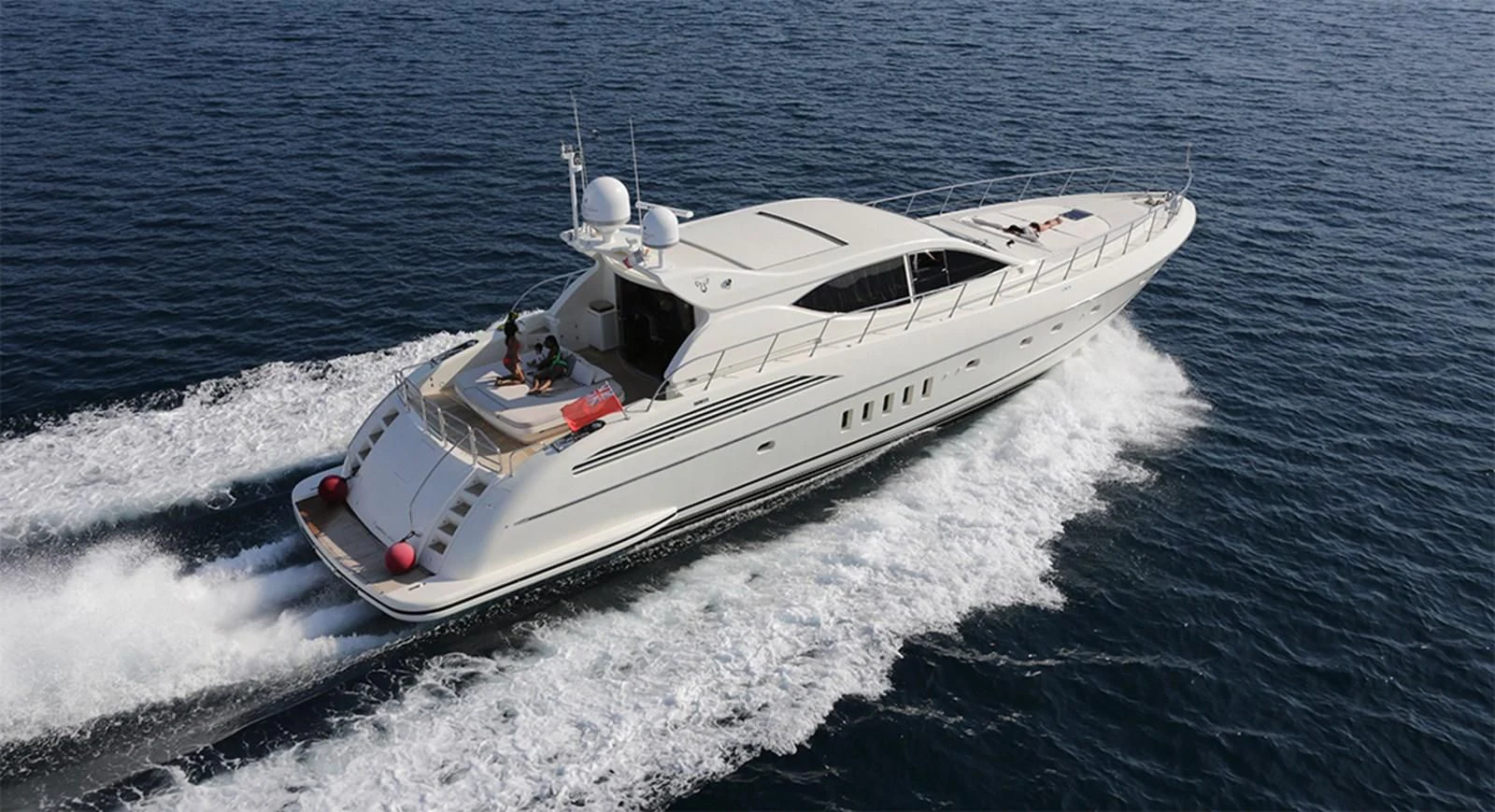 a boat on the water aboard LEOPARD 24M Yacht for Sale