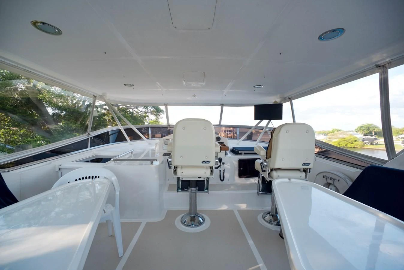a white machine on a boat aboard BLUE ROSY V Yacht for Sale