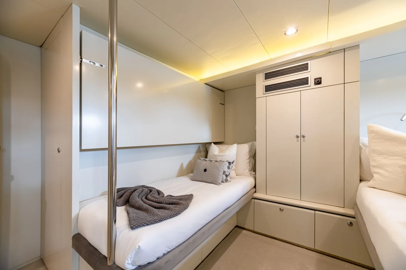 a room with two beds aboard KARTAL YUVASI Yacht for Charter