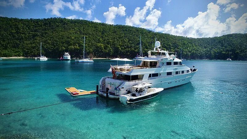a boat in the water aboard KARTAL YUVASI Yacht for Charter