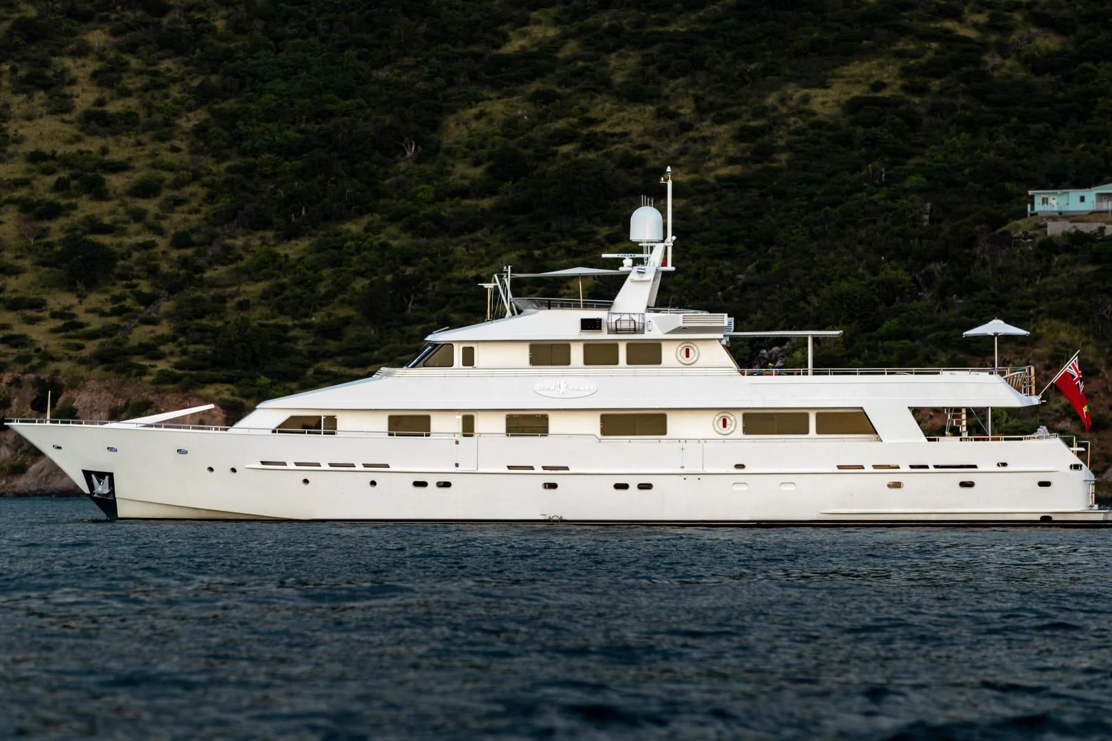 a large white boat in the water aboard KARTAL YUVASI Yacht for Charter