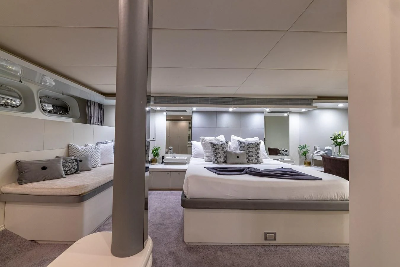 a room with two beds aboard KARTAL YUVASI Yacht for Charter