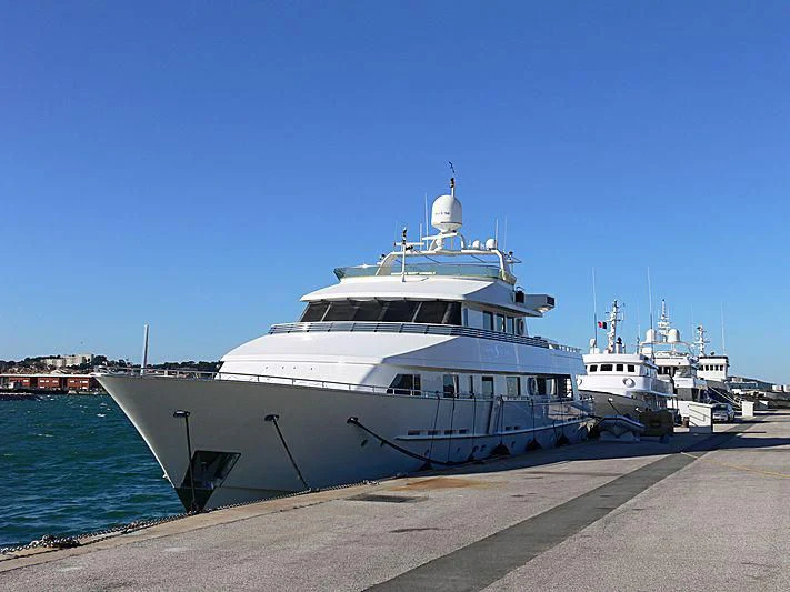 a group of boats parked on the side of a road aboard KARTAL YUVASI Yacht for Charter