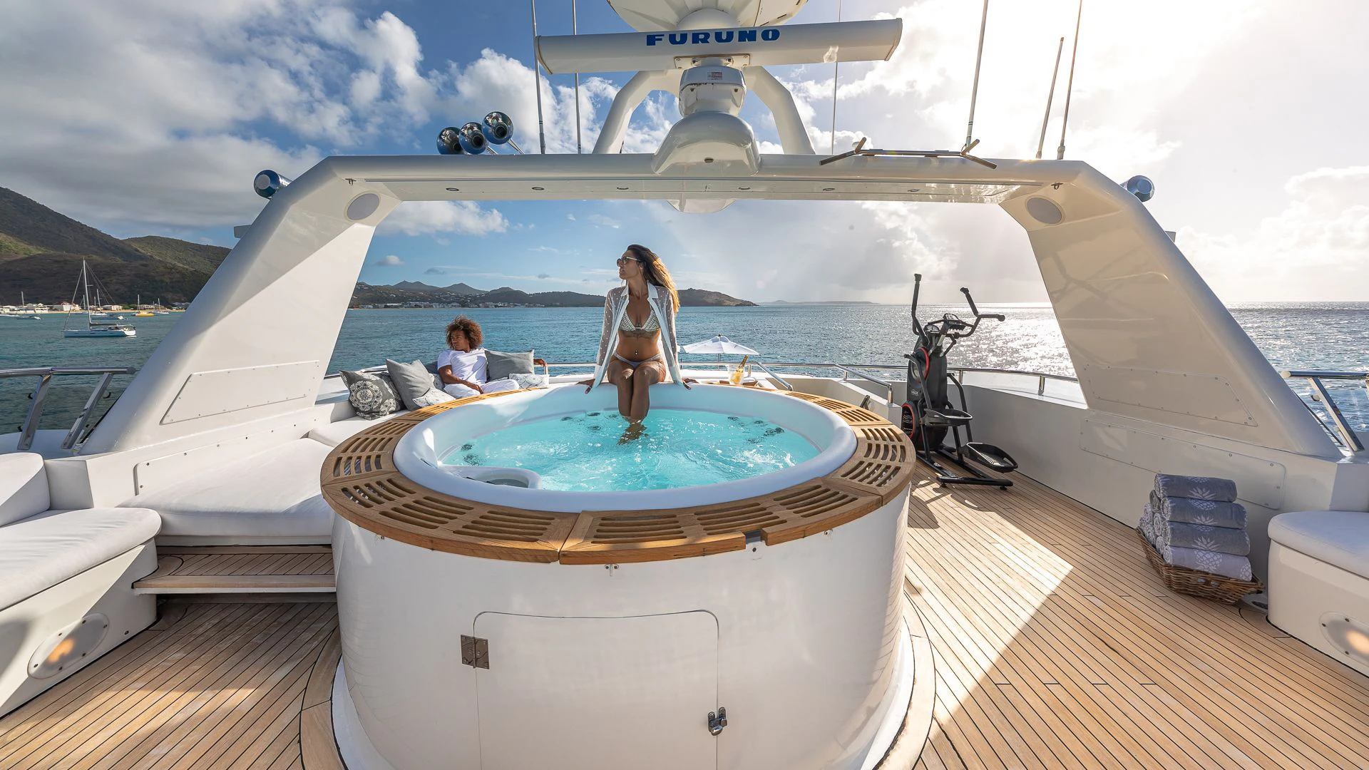 a couple of people on a boat aboard KARTAL YUVASI Yacht for Charter