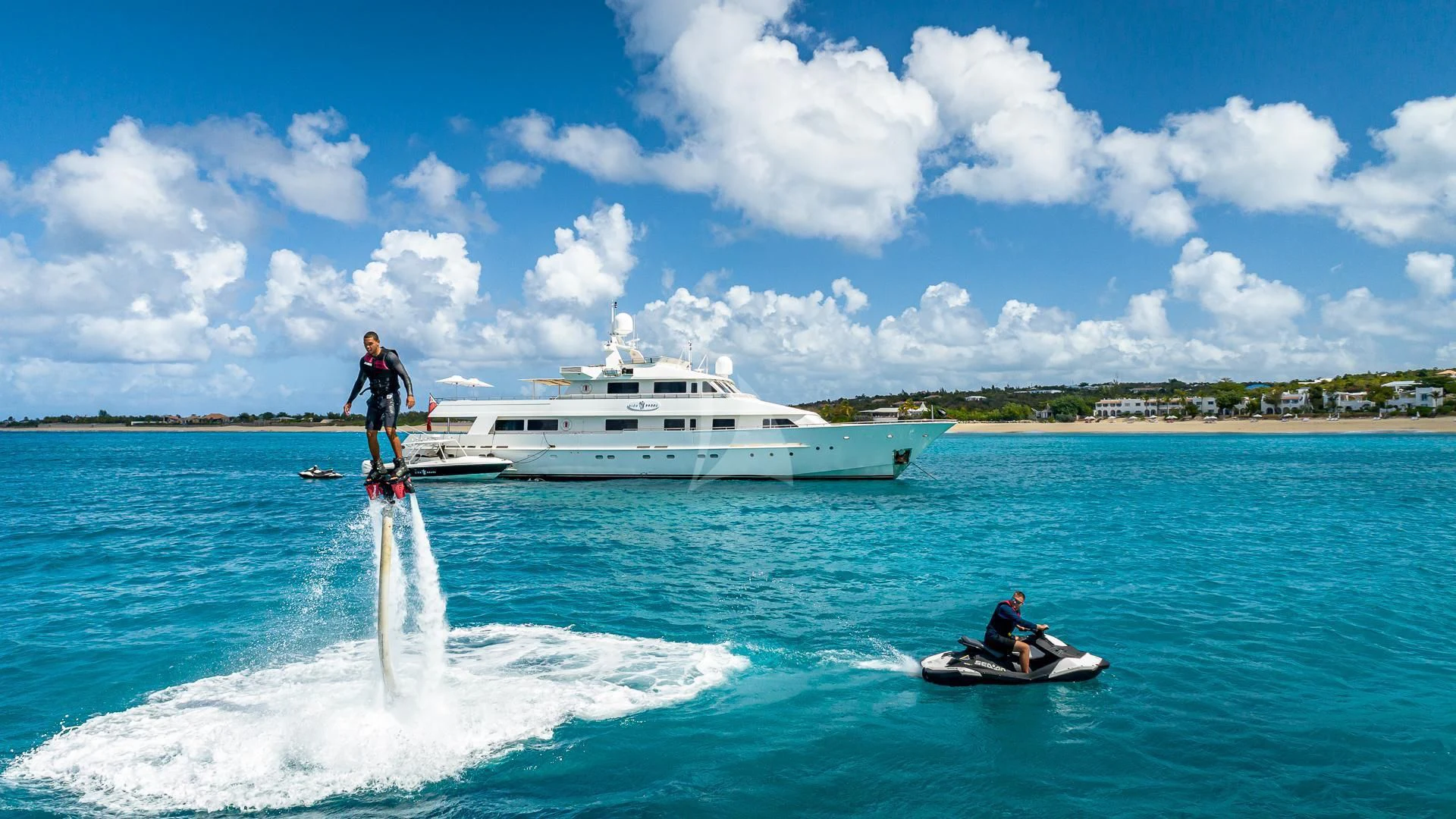 a boat with a person on it aboard KARTAL YUVASI Yacht for Charter