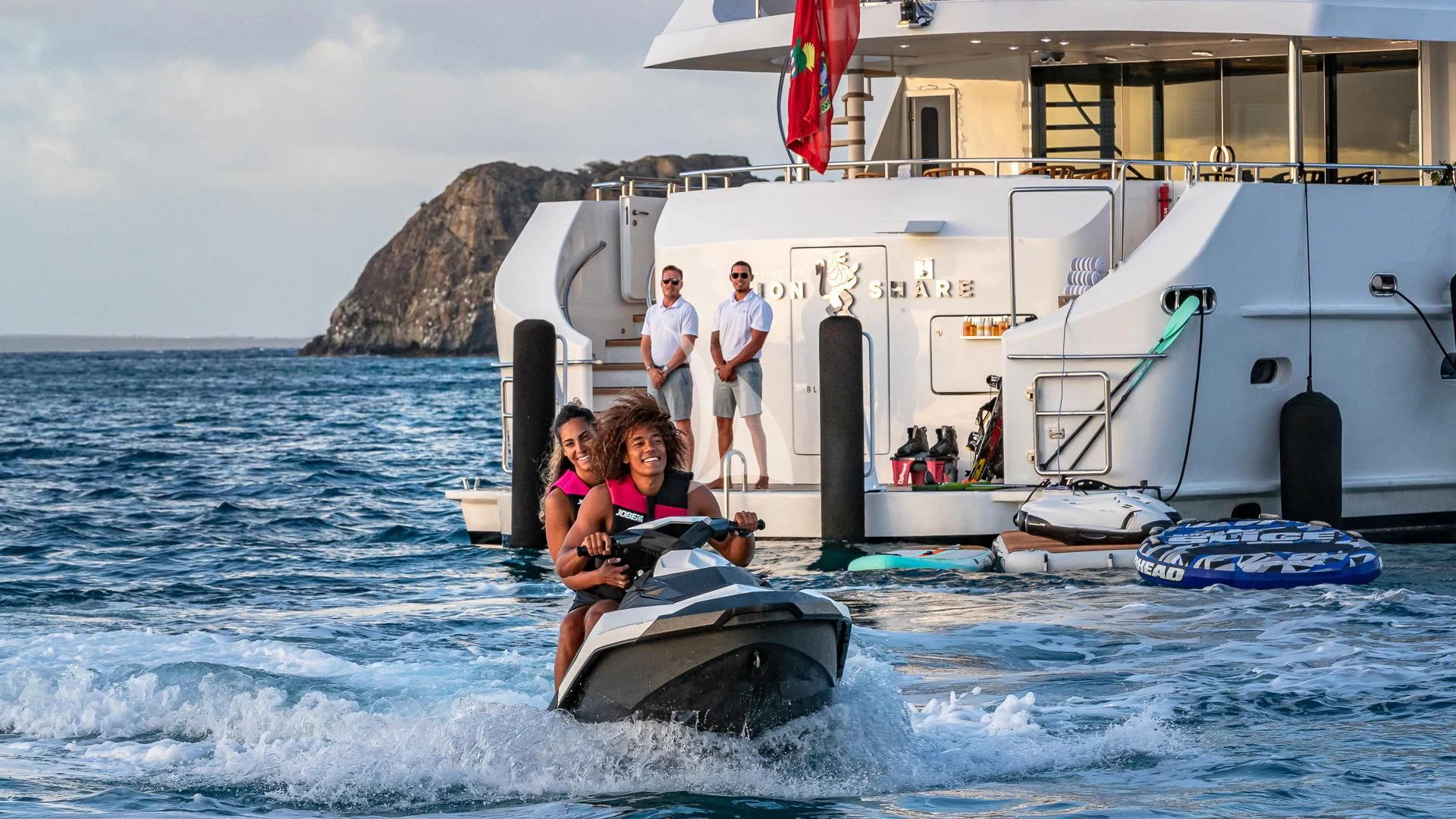 a group of people on a boat aboard KARTAL YUVASI Yacht for Charter