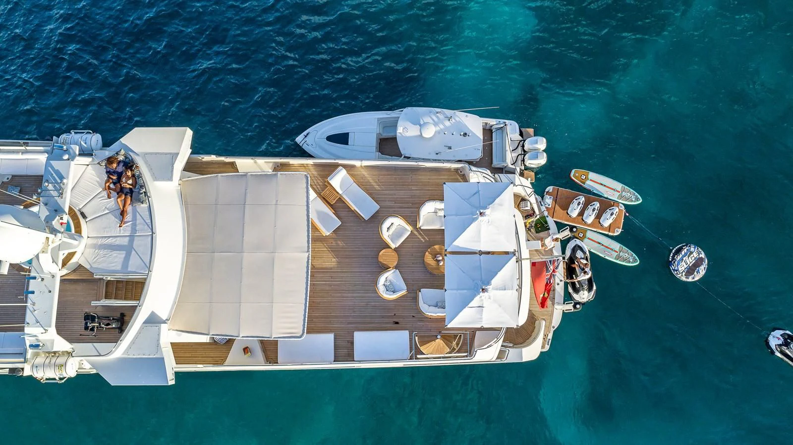 a high angle view of a boat aboard KARTAL YUVASI Yacht for Charter