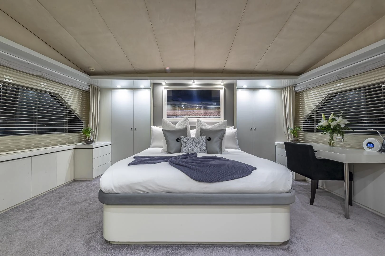 a bed in a room aboard KARTAL YUVASI Yacht for Charter