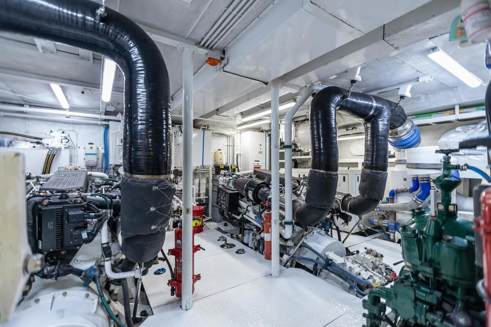 a room with machinery aboard KARTAL YUVASI Yacht for Charter