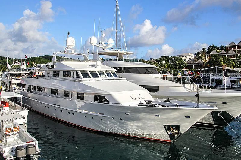 a large white boat aboard KARTAL YUVASI Yacht for Charter