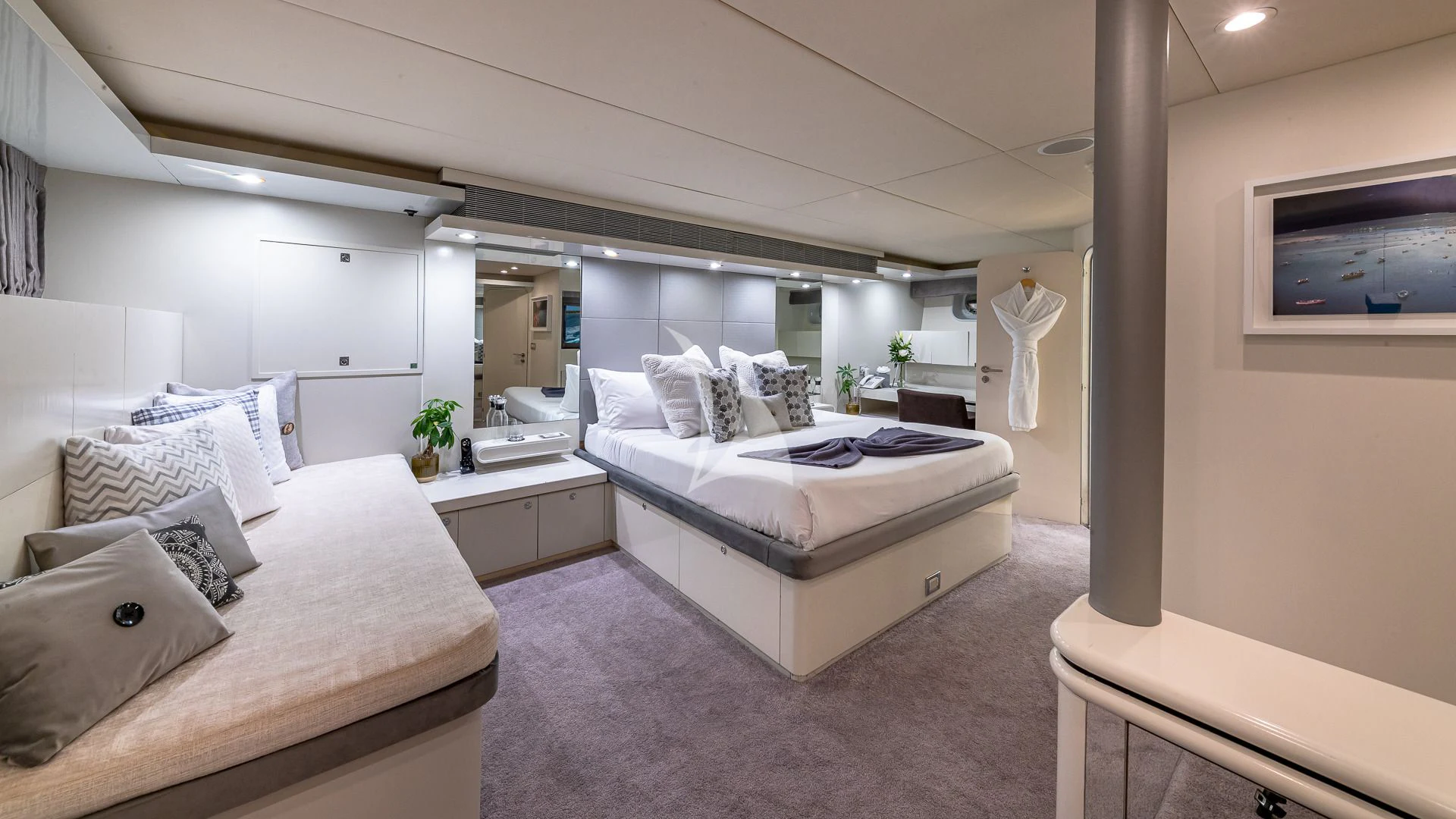 a room with two beds aboard KARTAL YUVASI Yacht for Charter