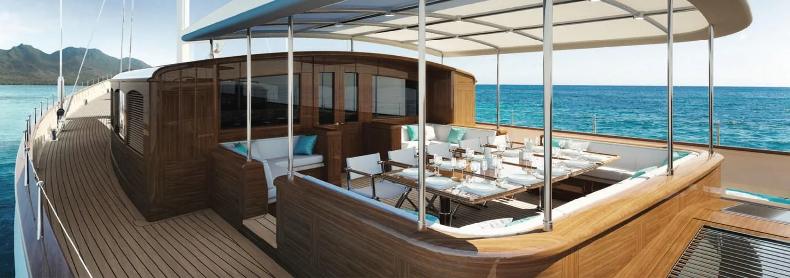 a boat on the water aboard RAINBOW II Yacht for Sale