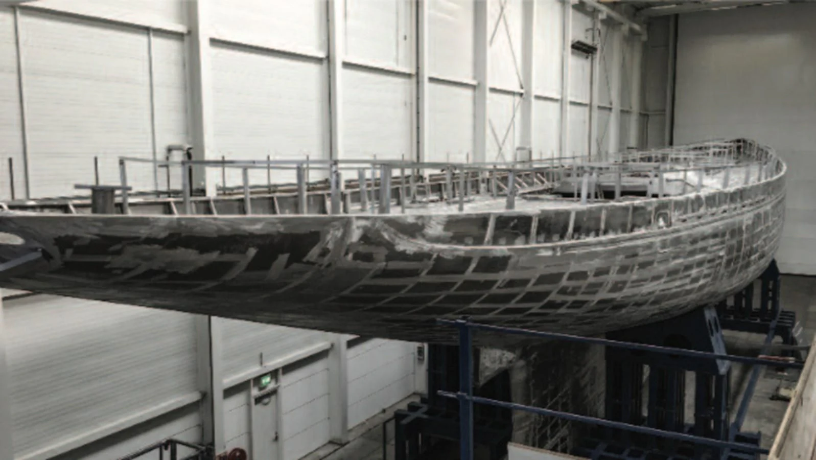 a large room with pipes aboard RAINBOW II Yacht for Sale