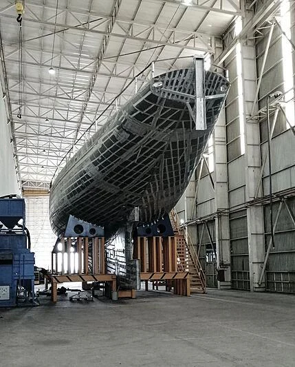 a large industrial plant aboard RAINBOW II Yacht for Sale